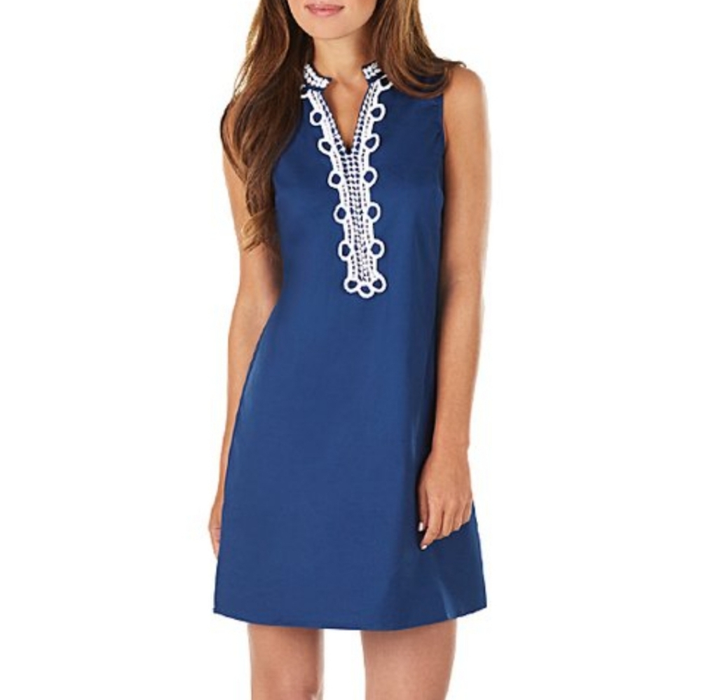 Mudpie Navy crochet dress